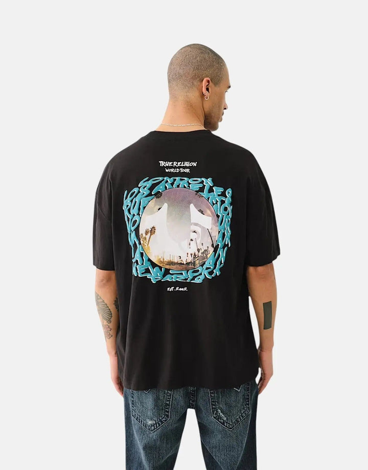 True Religion Fish Eye City Jet Black T-Shirt - Subwear
