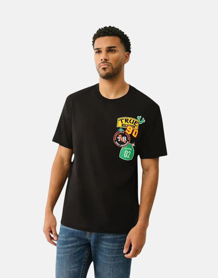 True Religion Freeway Patch Black T-Shirt - Subwear