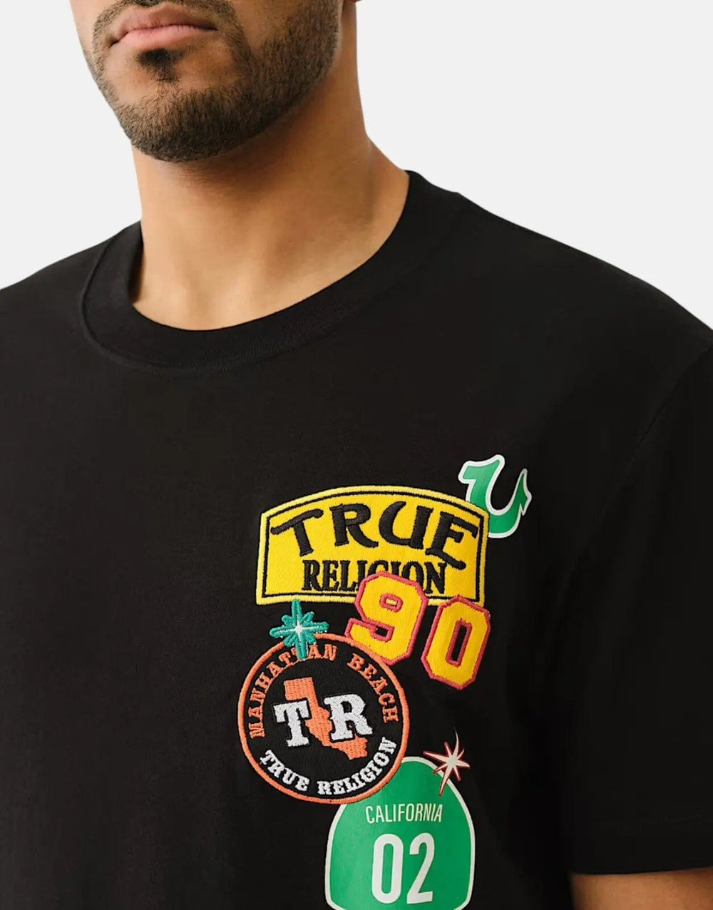True Religion Freeway Patch Black T-Shirt - Subwear
