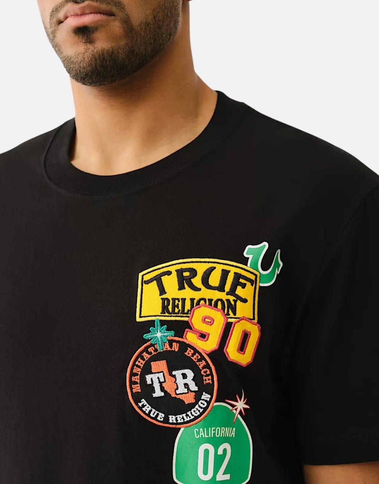 True Religion Freeway Patch Black T-Shirt - Subwear