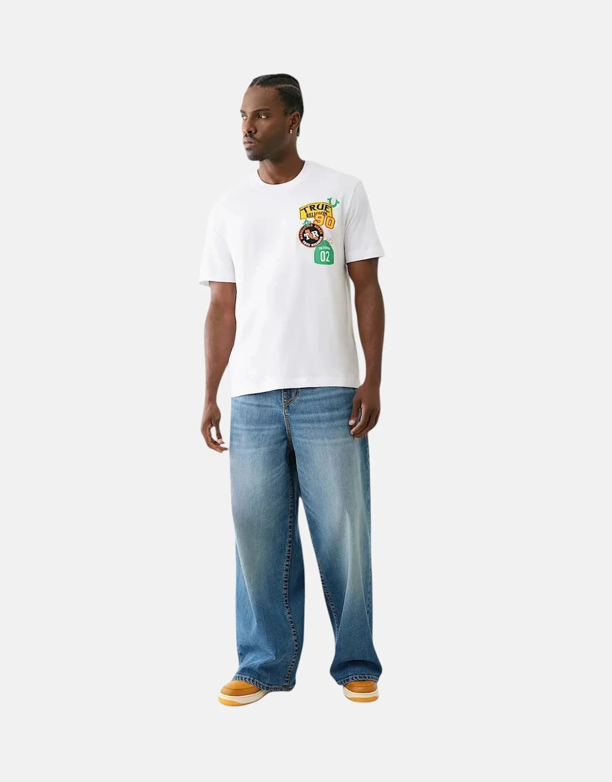 True Religion Freeway Patch White T-Shirt - Subwear