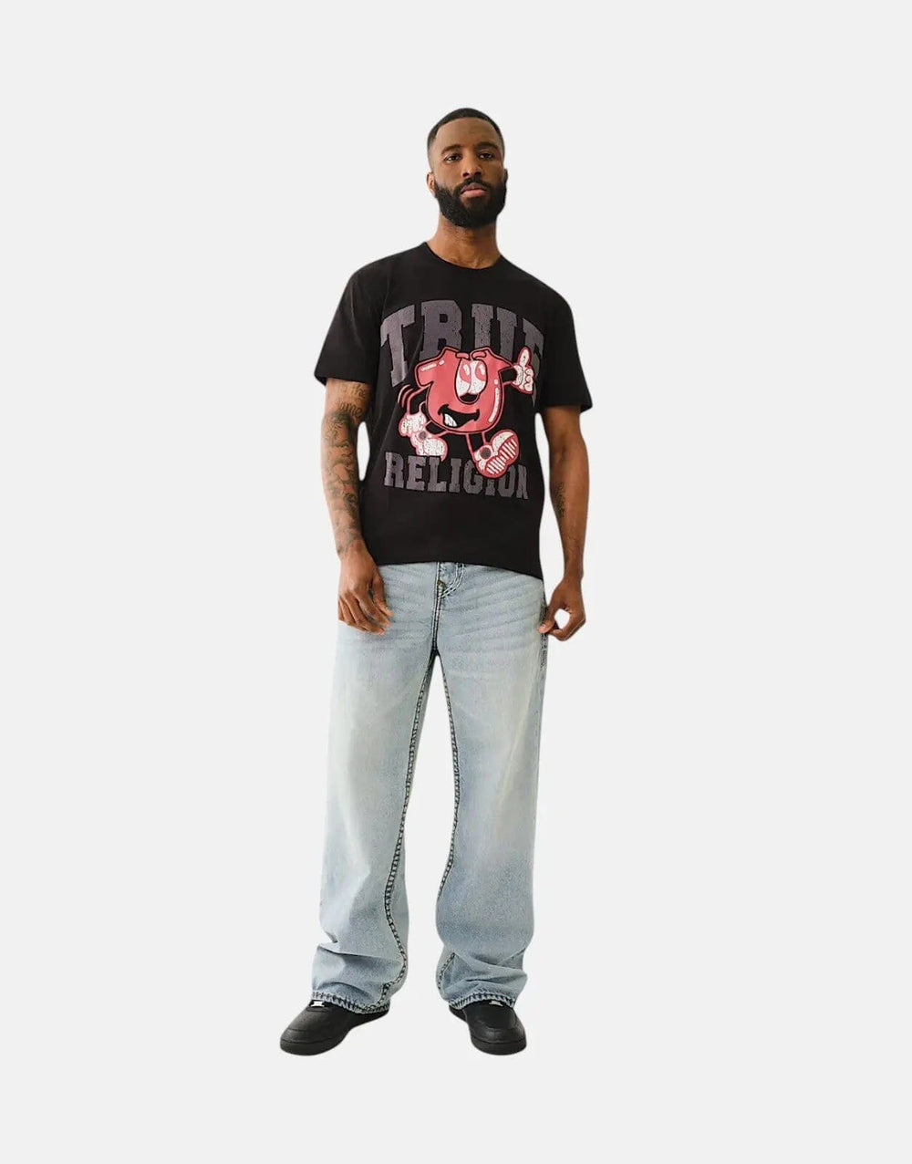 True Religion Good Shoey Jet Black T-Shirt - Subwear