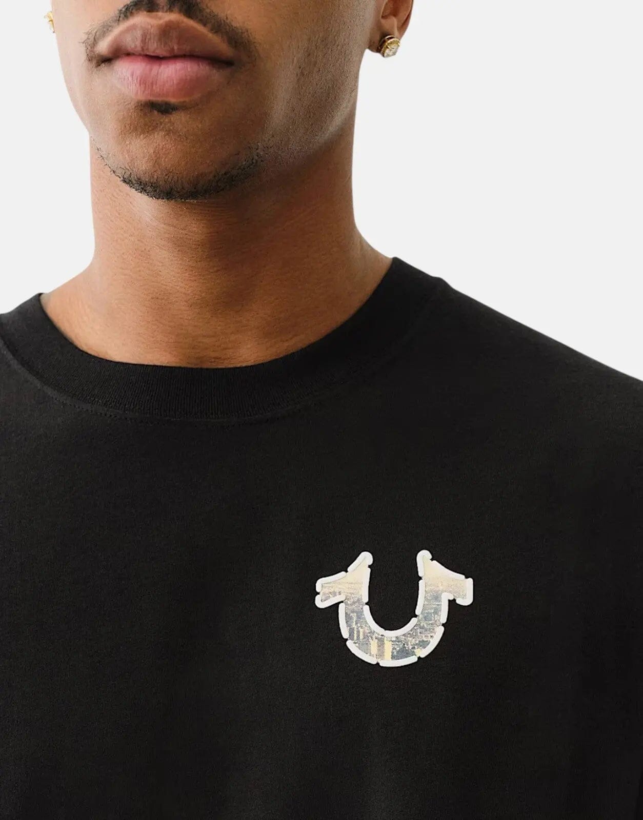 True Religion Graffiti Puff Jet Black T-Shirt - Subwear