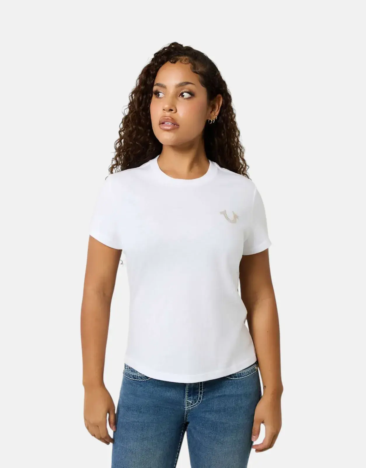 True Religion Retro Crystal Wing White T-Shirt - Subwear