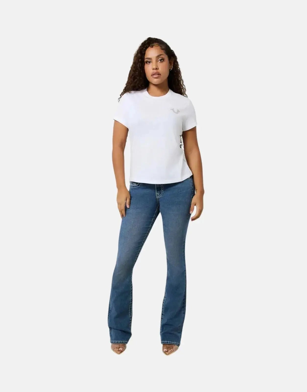 True Religion Retro Crystal Wing White T-Shirt - Subwear