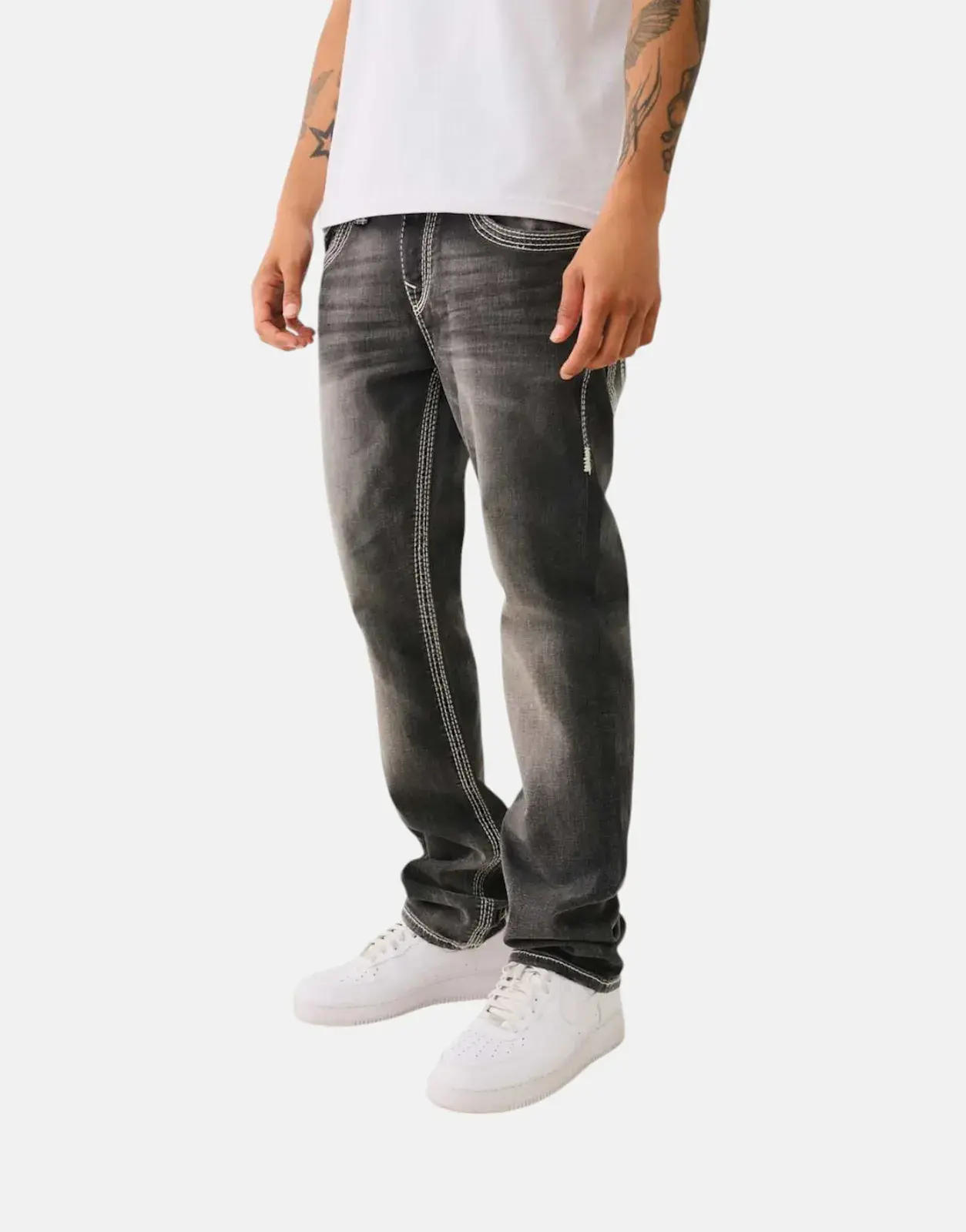 True Religion Ricky Big QT Flap Grey Wash Jeans - Subwear