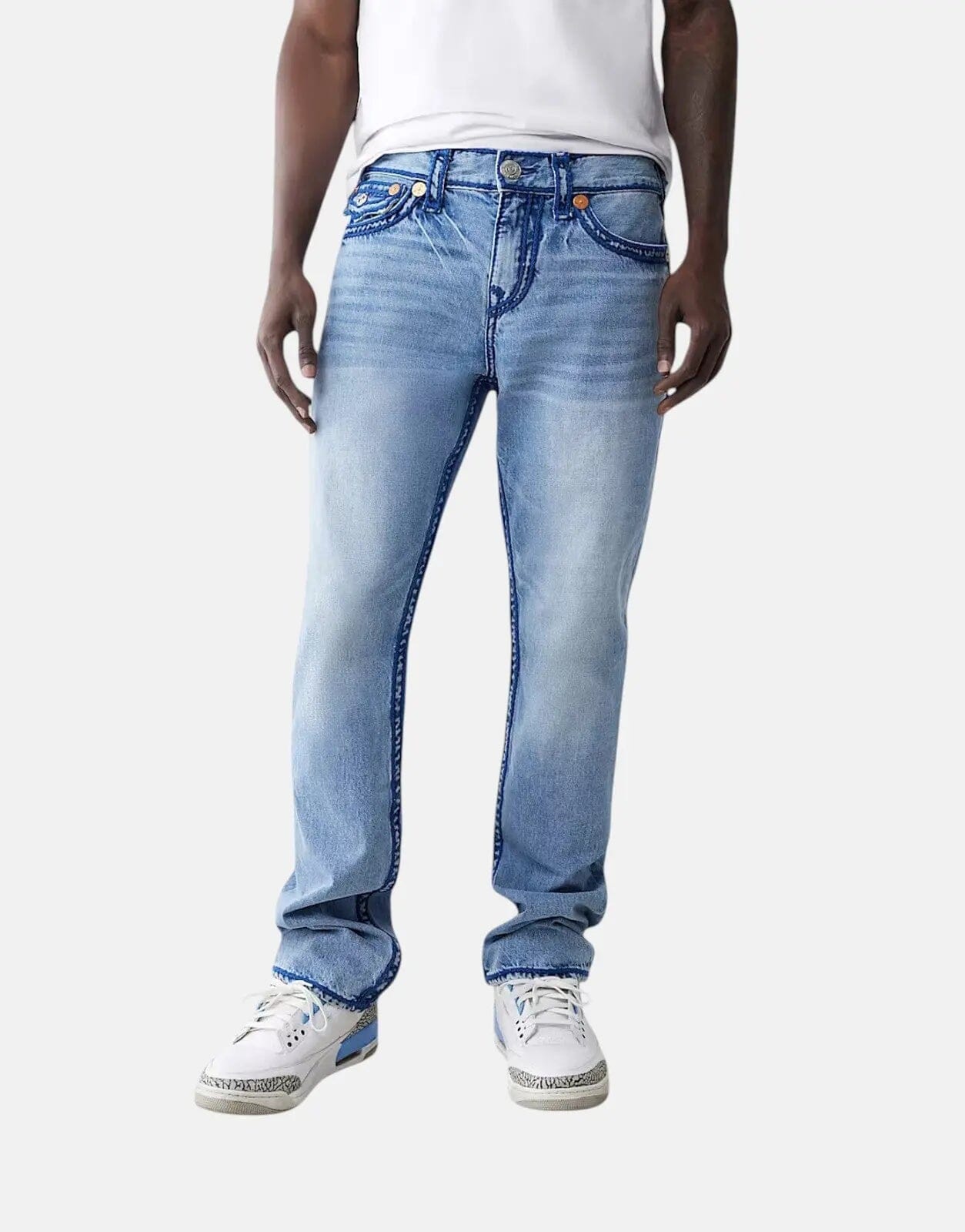 True Religion Ricky Rope Stitch Flap Blue Jeans - Subwear