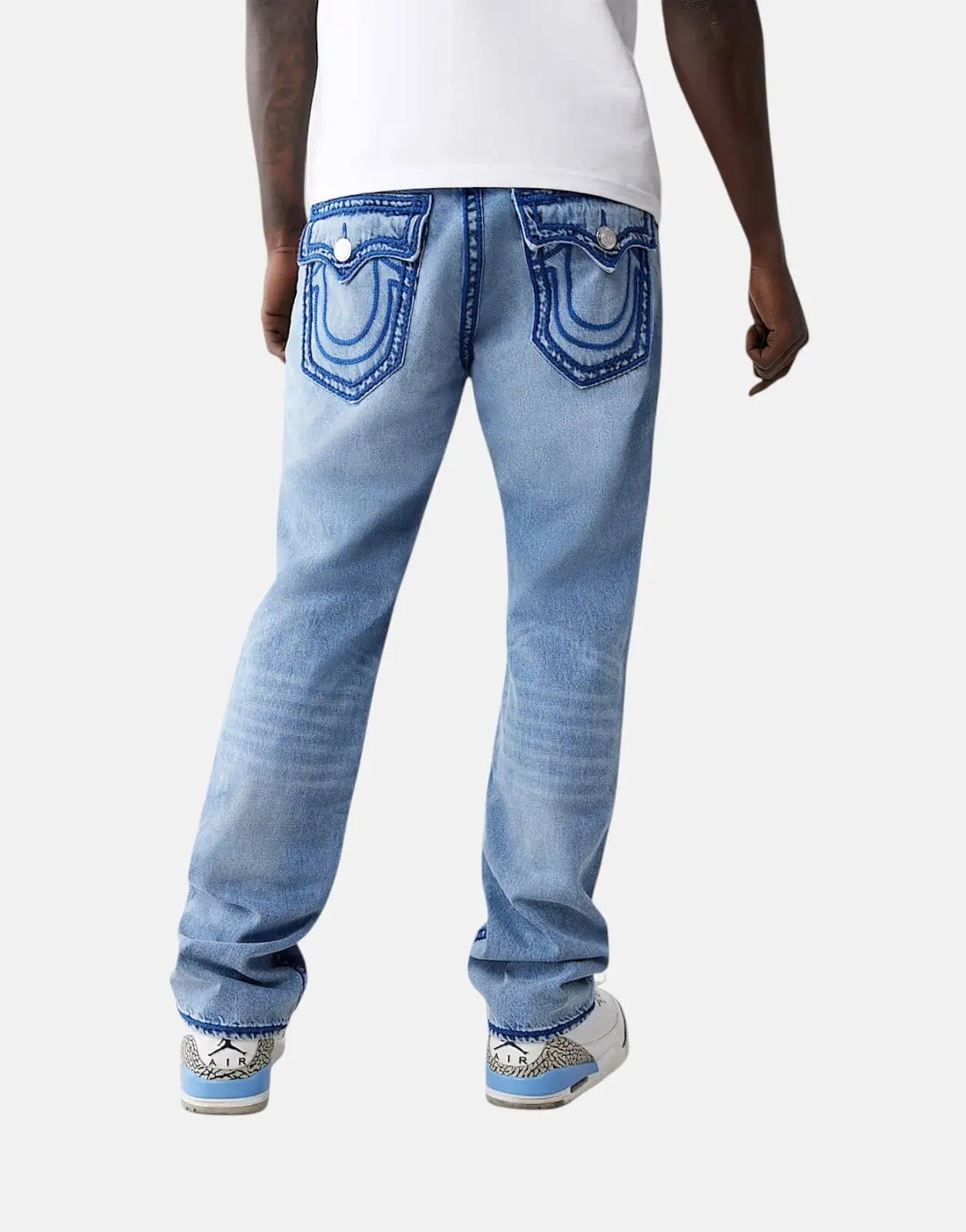 True Religion Ricky Rope Stitch Flap Blue Jeans - Subwear