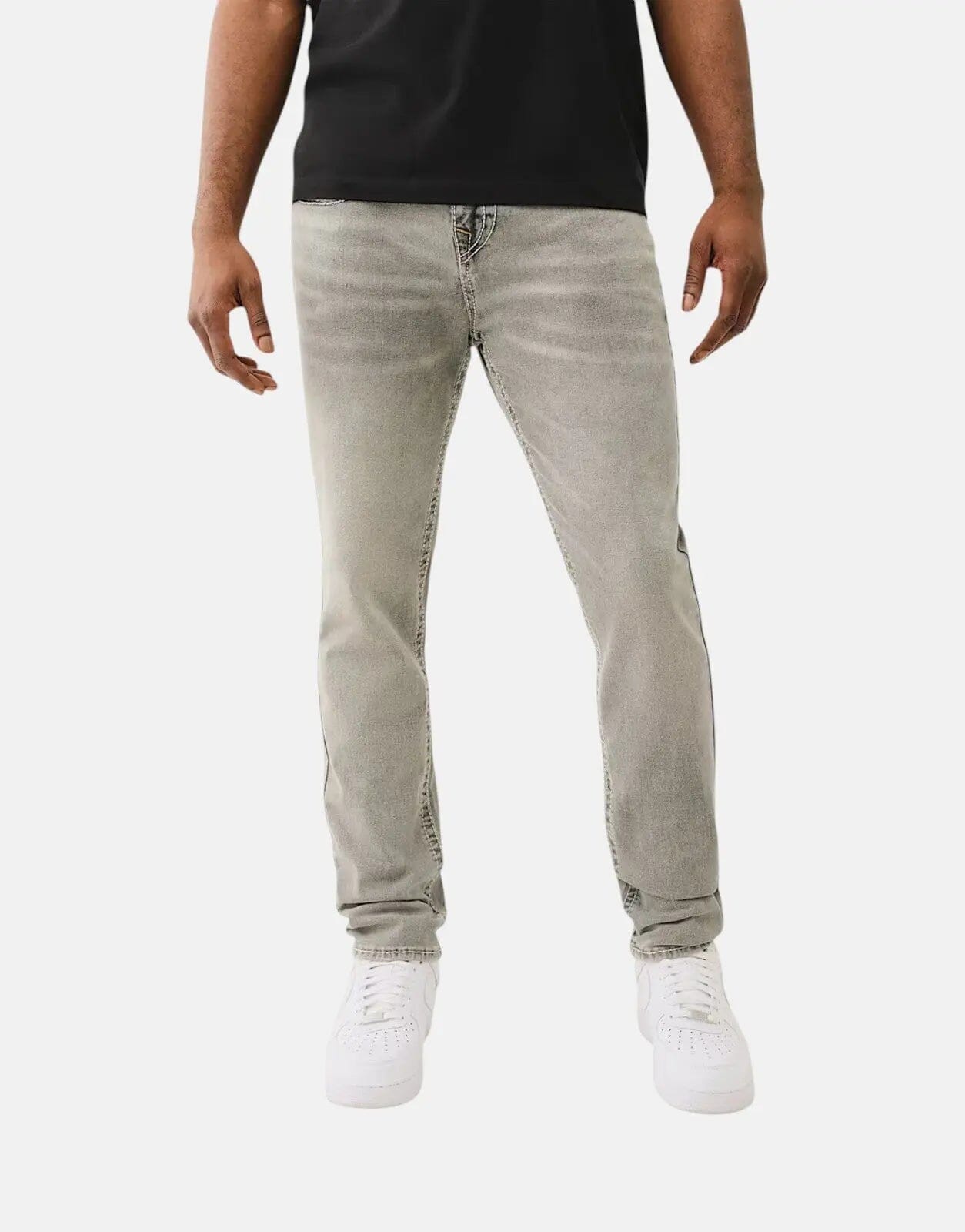 True Religion Rocco Big T Flap Skinny Grey Jeans - Subwear