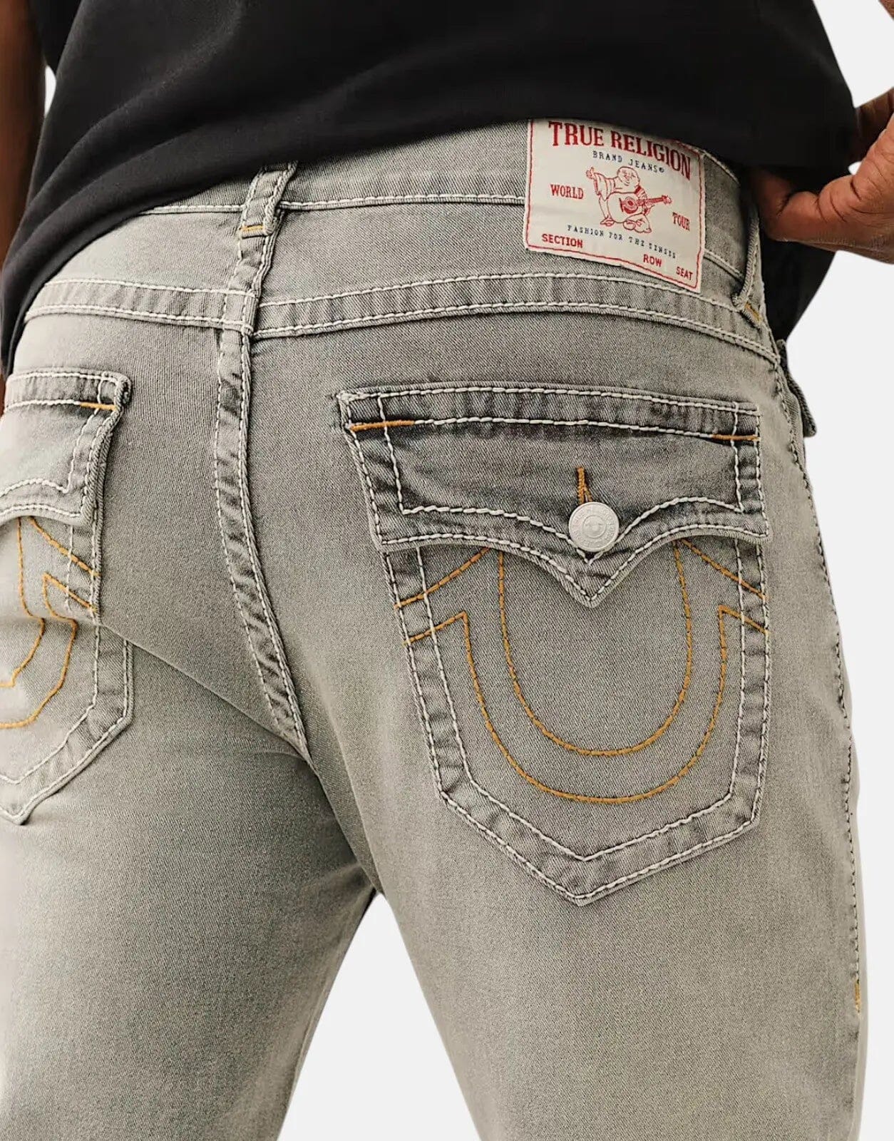 True Religion Rocco Big T Flap Skinny Grey Jeans - Subwear