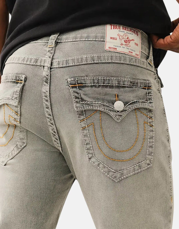True Religion Rocco Big T Flap Skinny Grey Jeans - Subwear