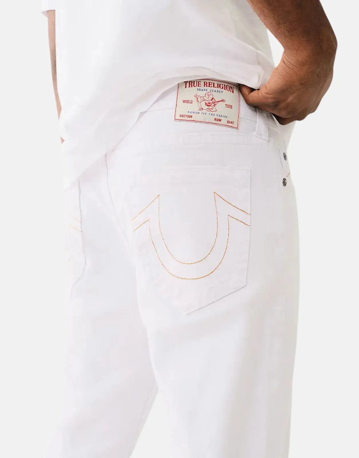 True Religion ホワイトジーンズ True Religion Rocco SN NF 32IN Optic White Jeans