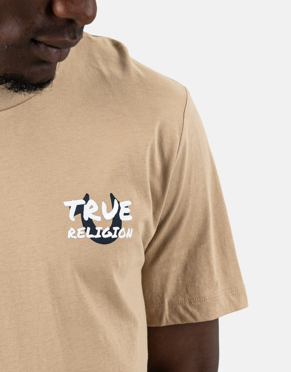 True Religion Script Newspaper Brown T-Shirt - Subwear