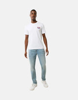 True Religion Script Newspaper White T-Shirt - Subwear