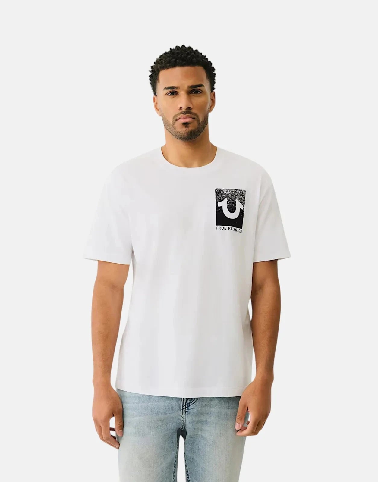 True Religion Ss Buddha Face Flock T-Shirt - Subwear