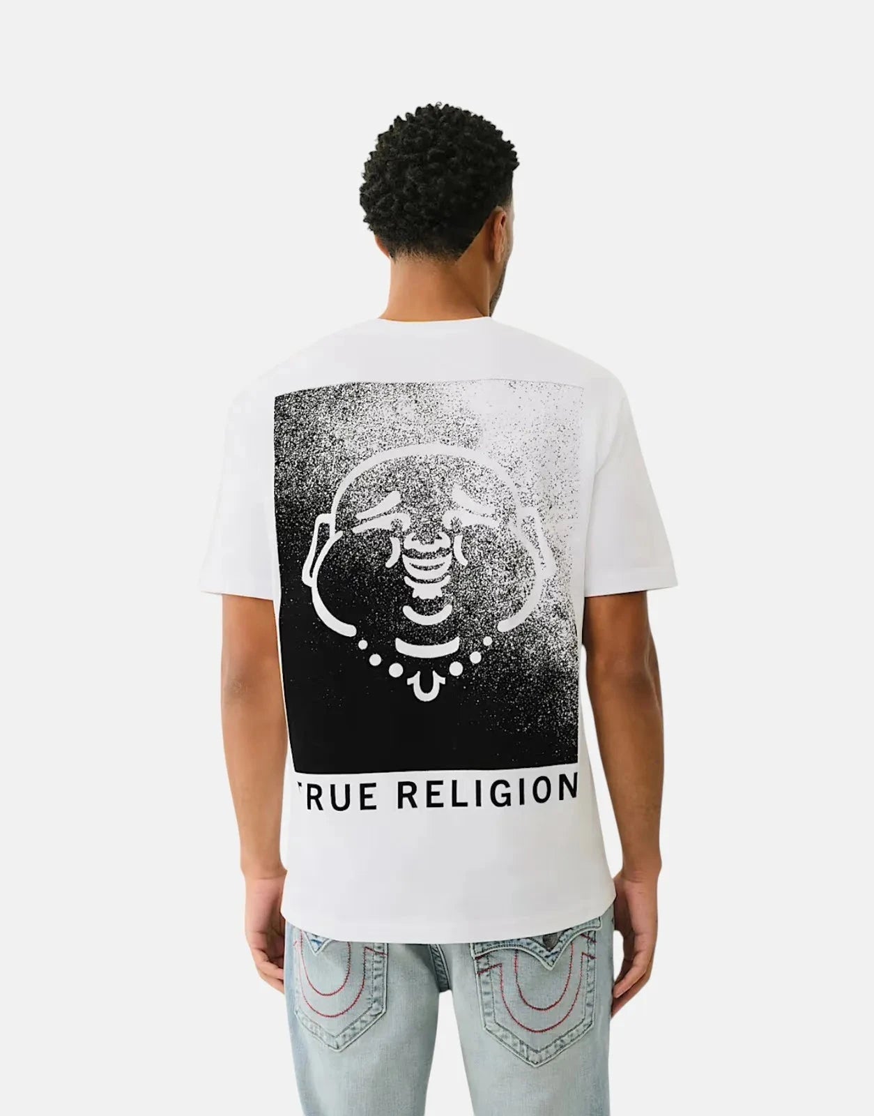 True Religion Ss Buddha Face Flock T-Shirt - Subwear