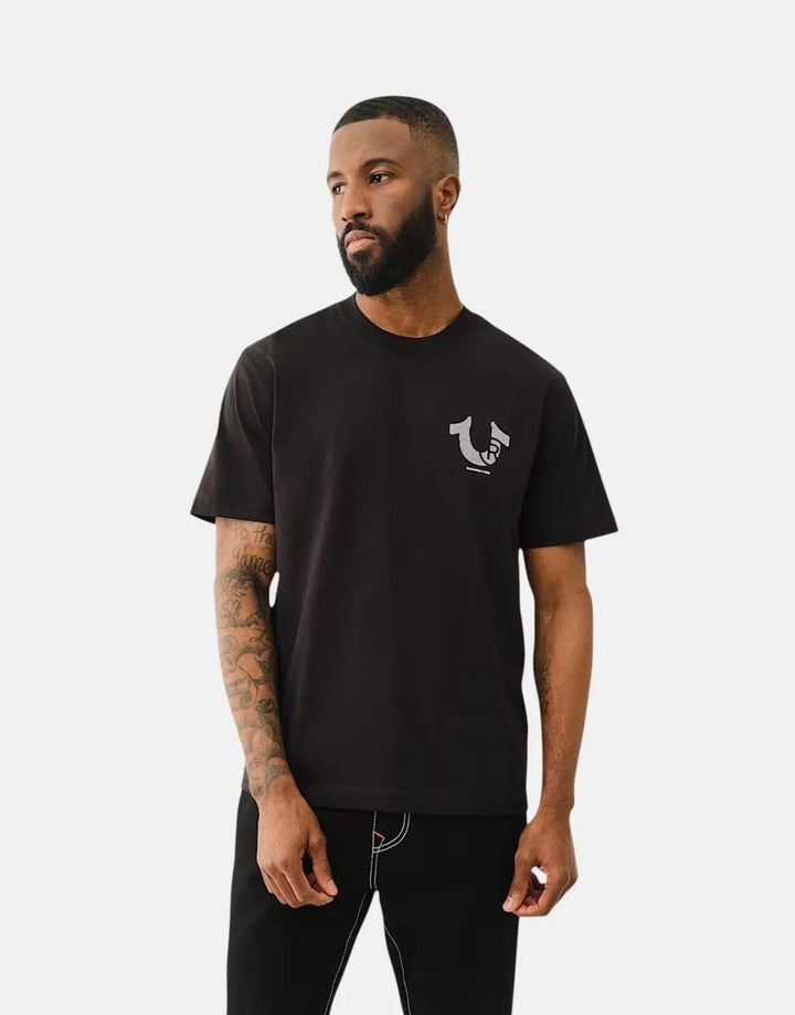 True Religion TR Space Jet Black T-Shirt - Subwear