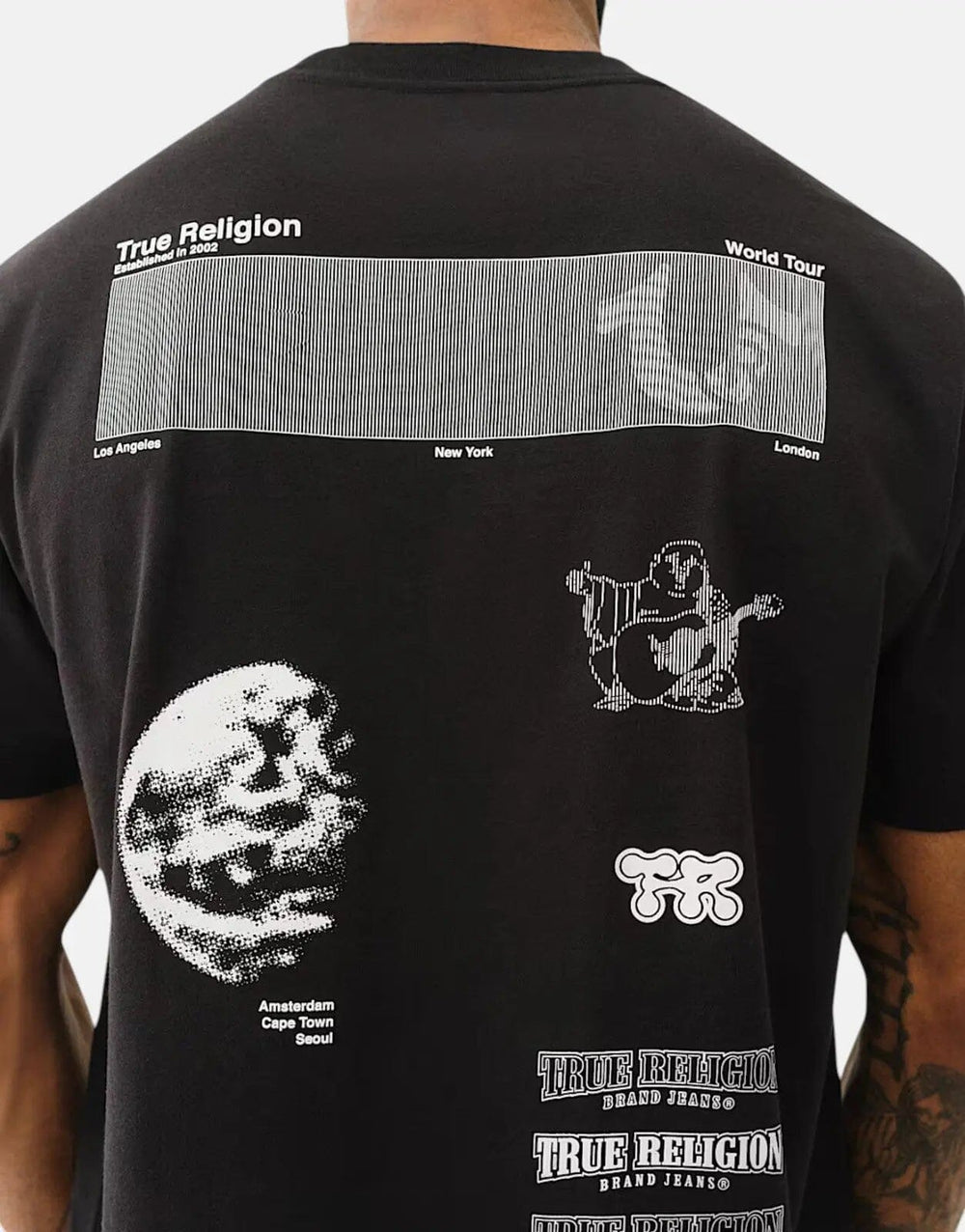 True Religion TR Space Jet Black T-Shirt - Subwear