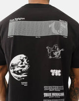 True Religion TR Space Jet Black T-Shirt - Subwear
