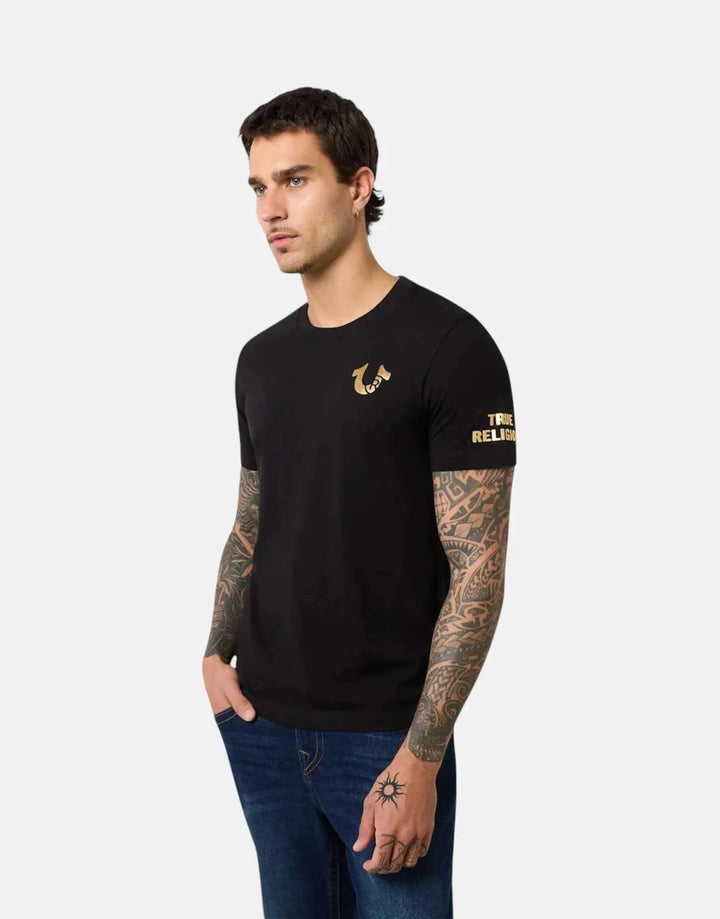 True Religion Tru Foil Jet Black T-Shirt - Subwear