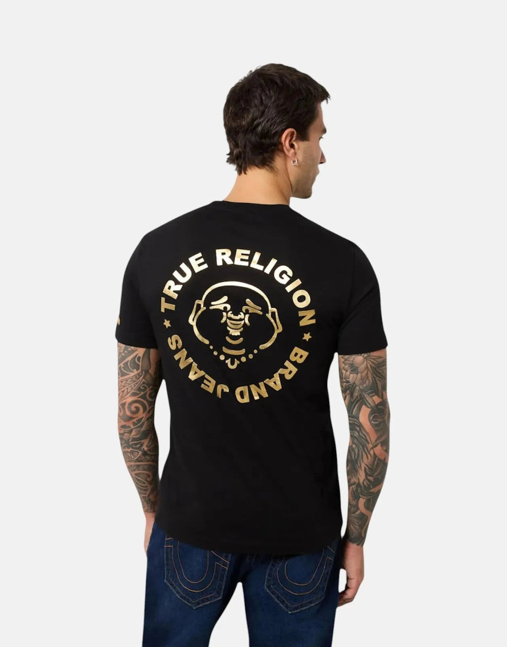 True Religion Tru Foil Jet Black T-Shirt - Subwear