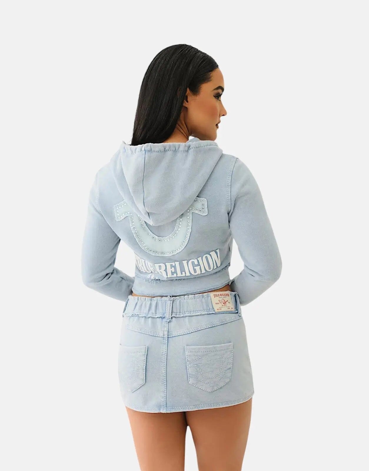 True Religion Washed Raw Edge Big Zip Up Sweatshirt - Subwear