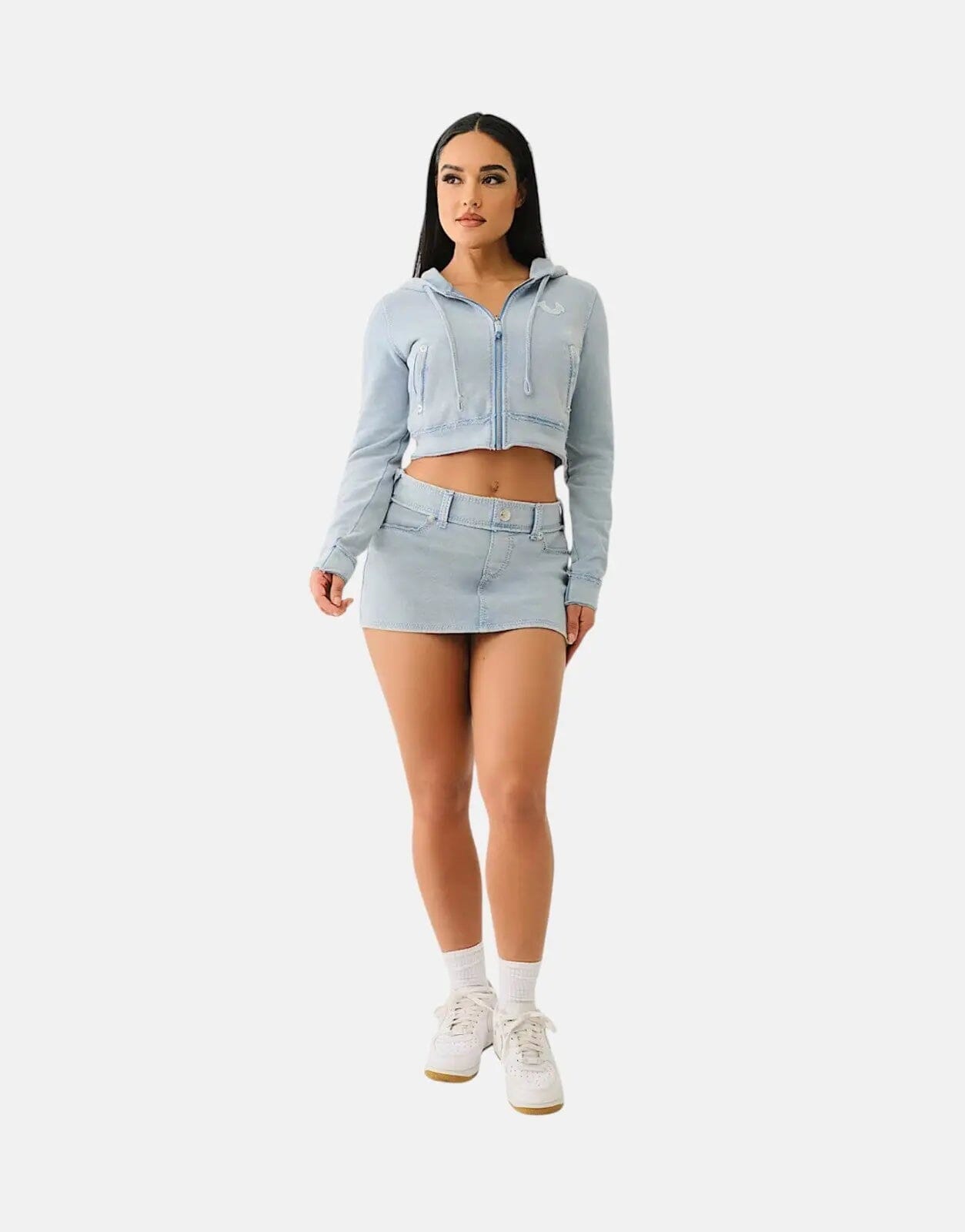 True Religion Washed Raw Edge Big Zip Up Sweatshirt - Subwear