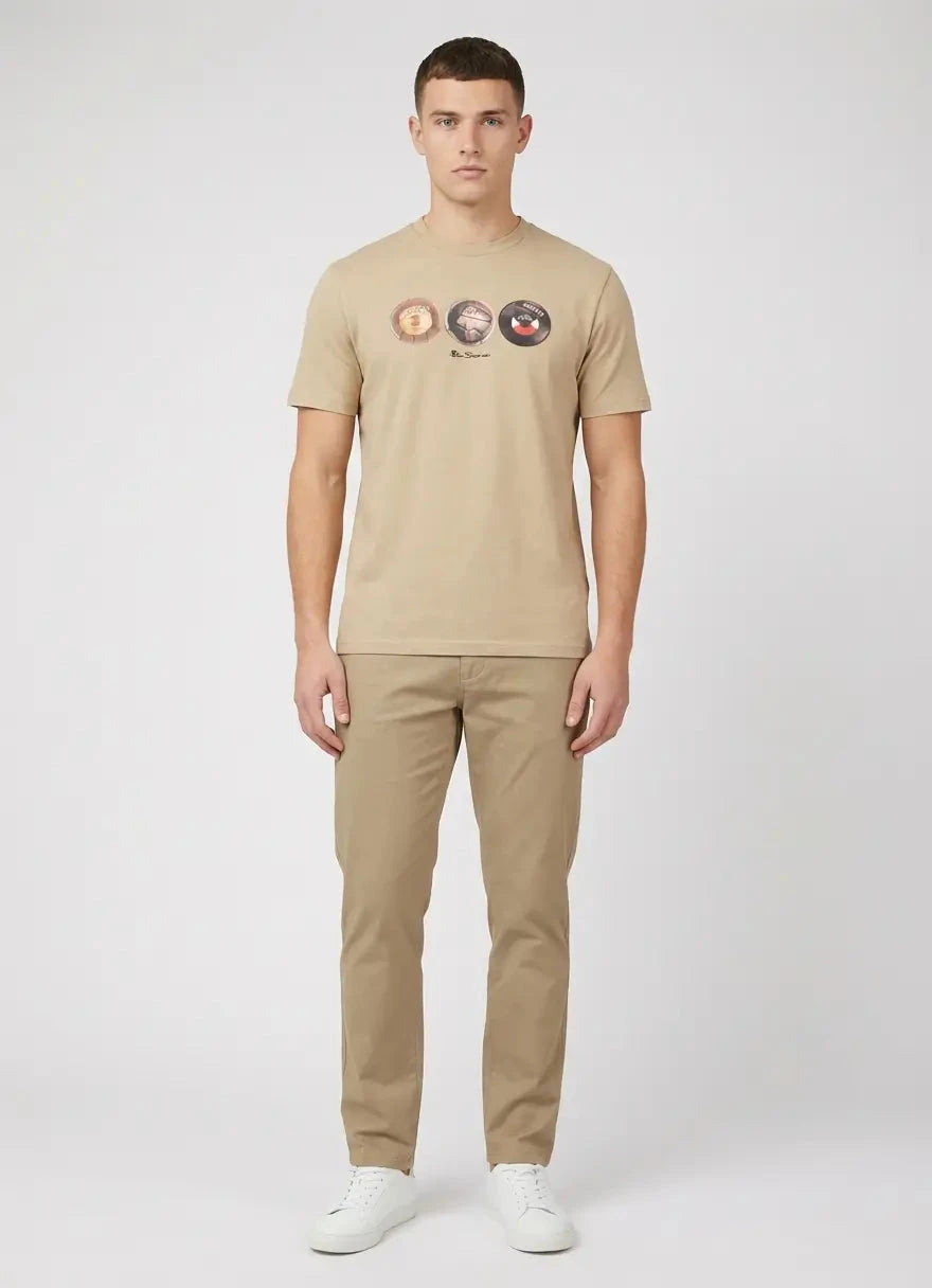 Ben Sherman 3 Ball 260G Cornstalk T-Shirt - Subwear