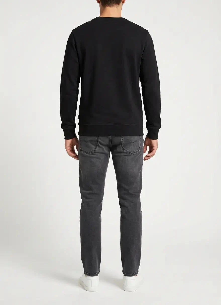 Ben Sherman BS Bear Fur Black Crew Sweatshirt - Subwear