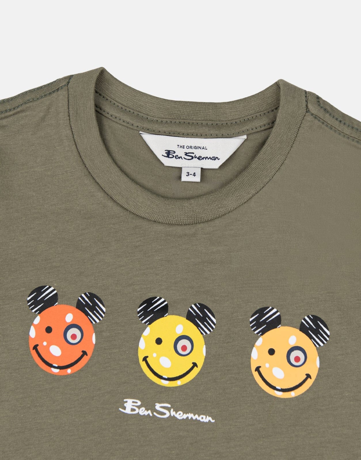 Ben Sherman Kids Happy Bears Olive T-Shirt - Subwear