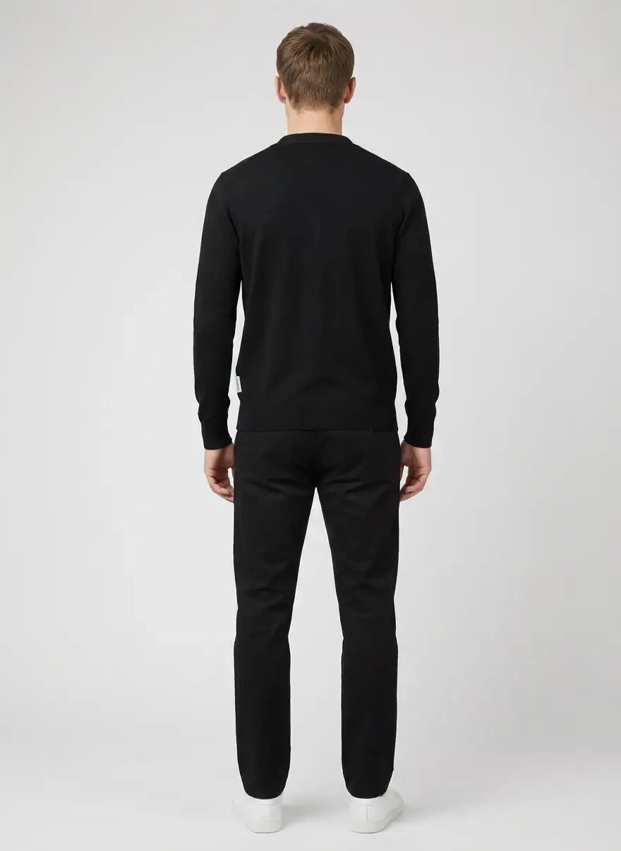 Ben Sherman Knit Black Sportshirt - Subwear