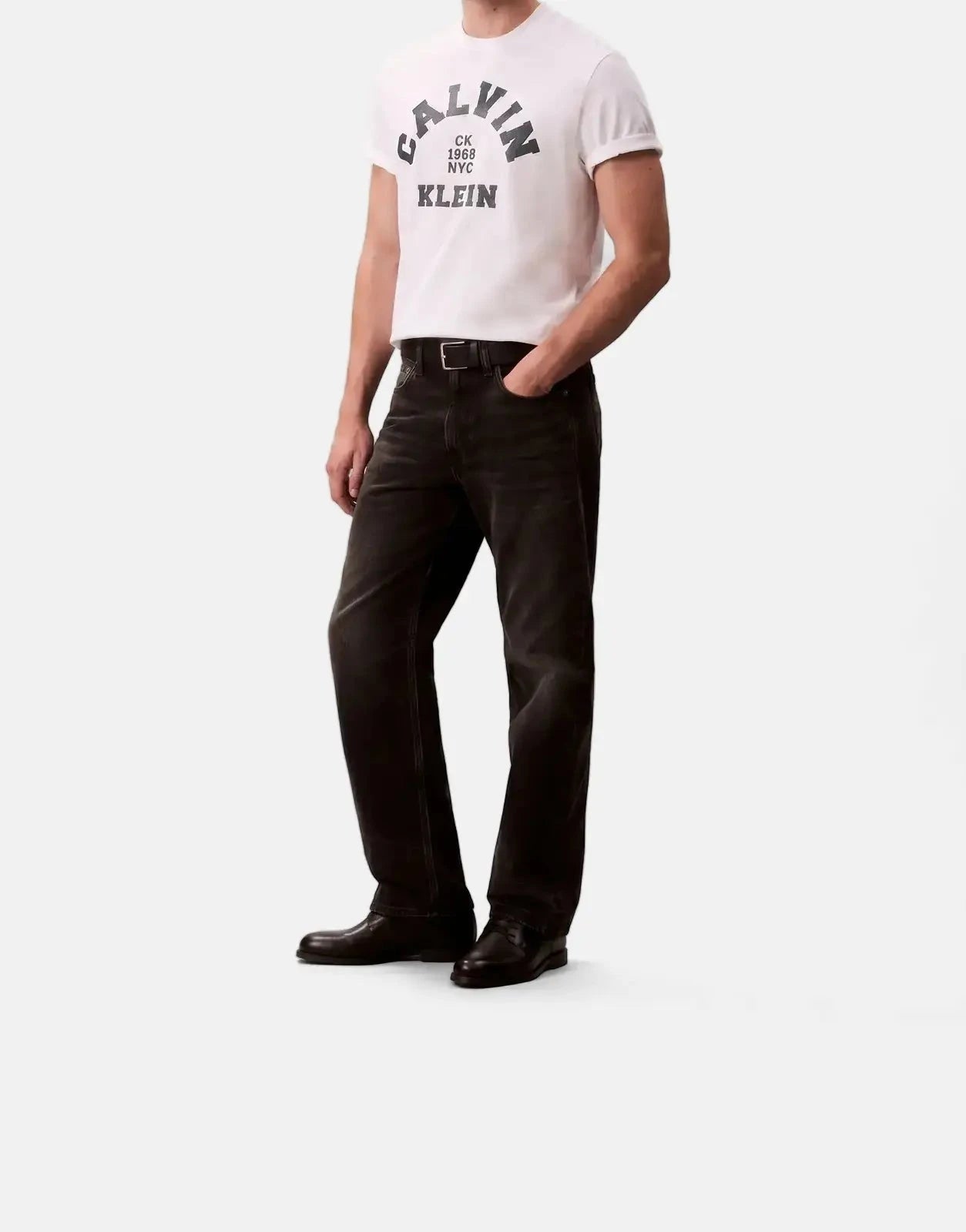 Calvin Klein 20s Calvin College Graphic White T-Shirt - Subwear