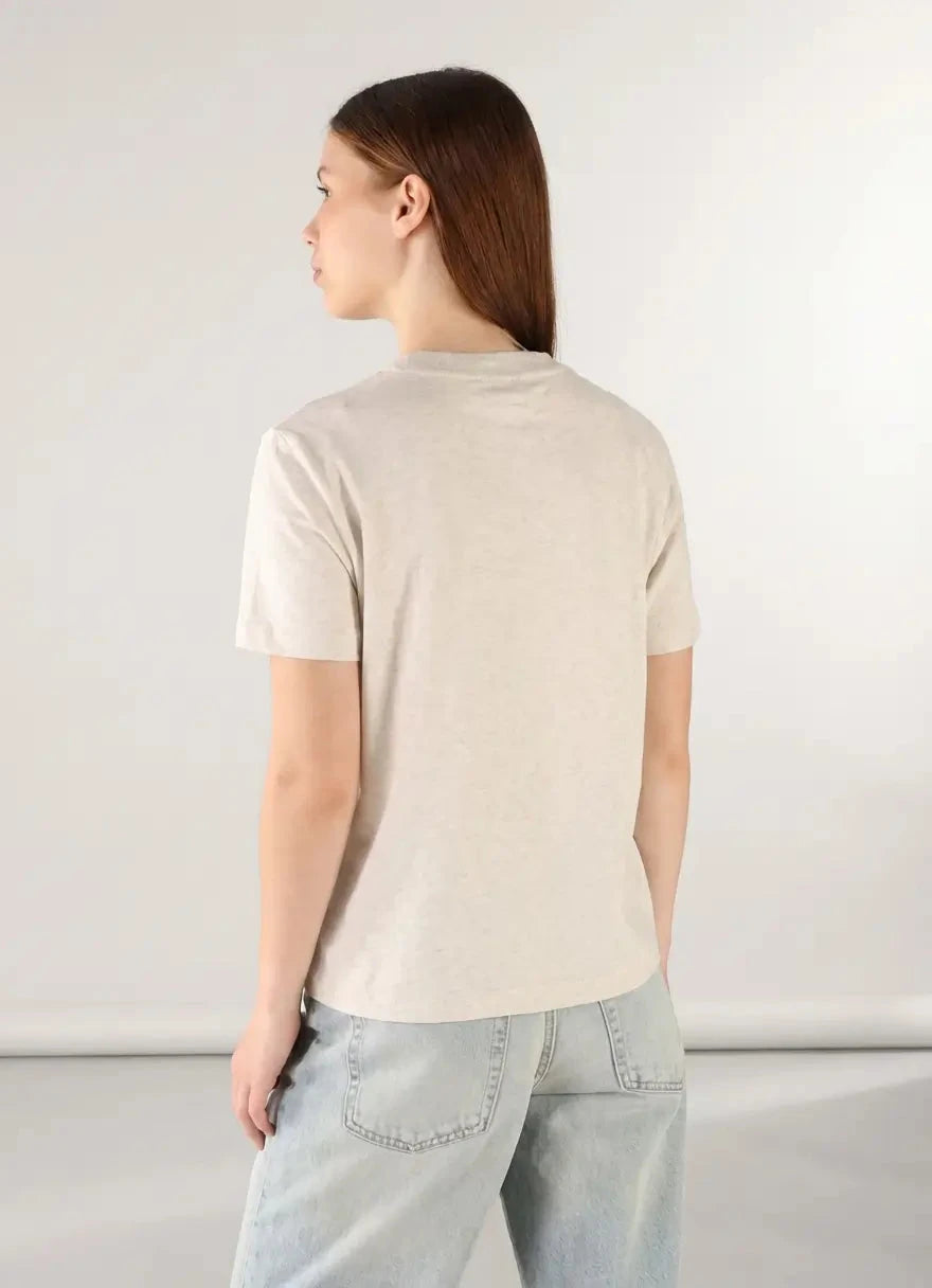 Calvin Klein A-Inst Logo Classic Beige T-Shirt - Subwear