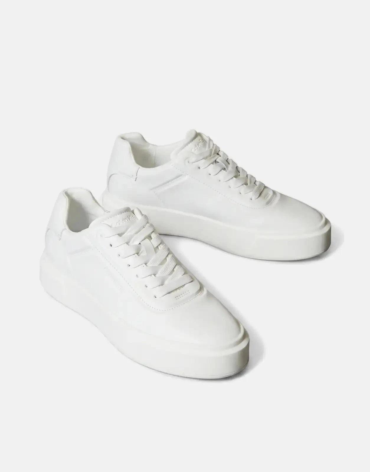 Calvin Klein Basket Cupsole OXF Laceup White Sneakers - Subwear