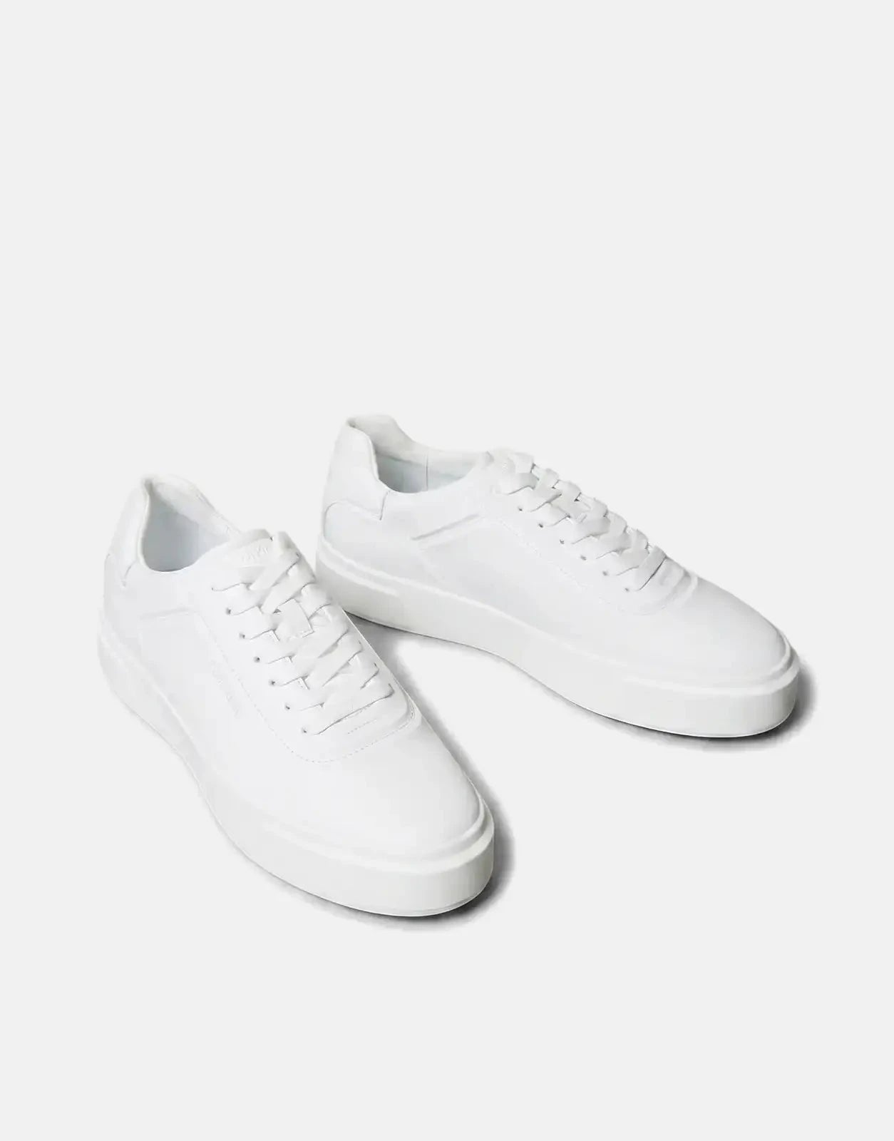 Calvin Klein Basket Cupsole Oxford Laceup White Sneakers - Subwear