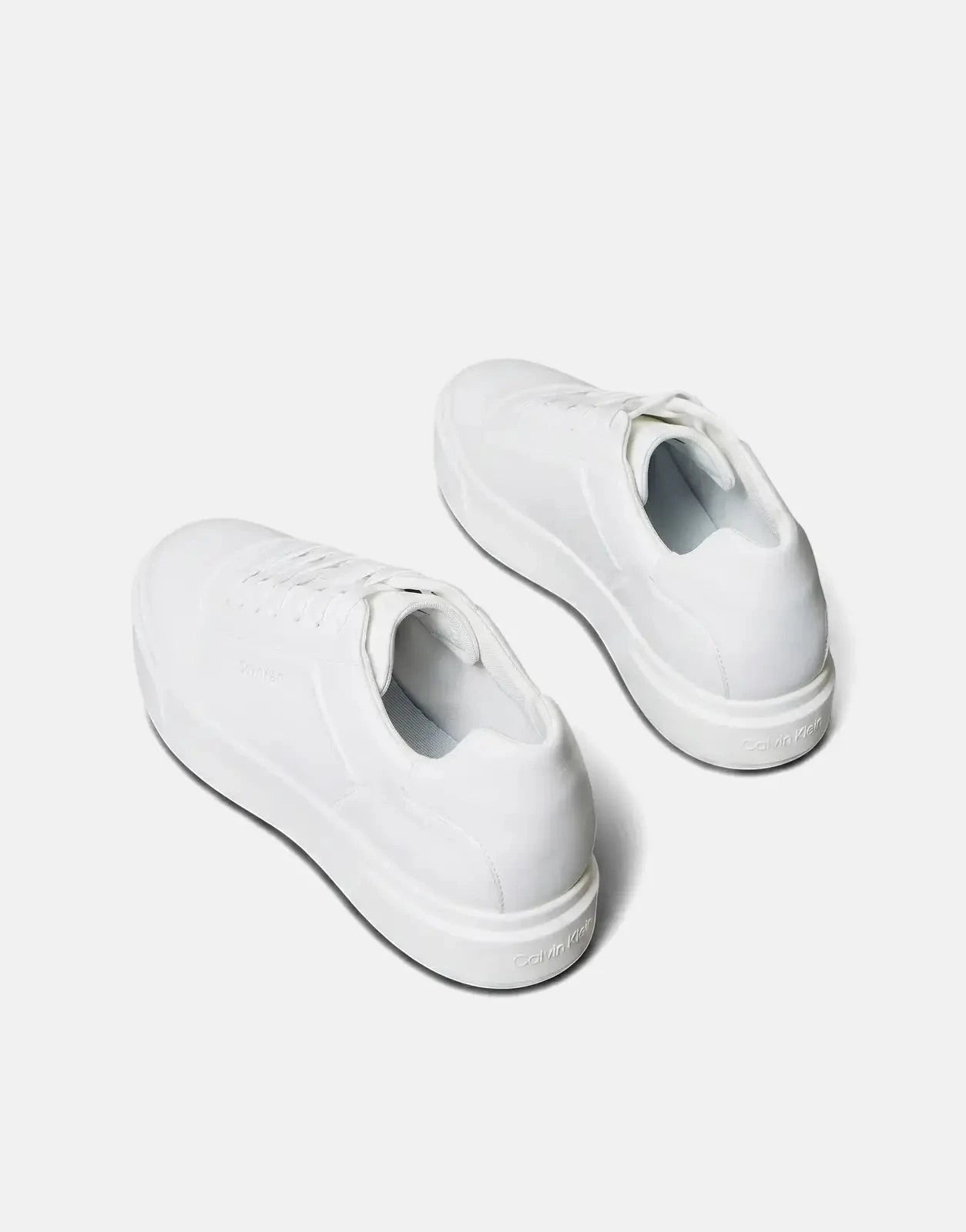 Calvin Klein Basket Cupsole Oxford Laceup White Sneakers - Subwear