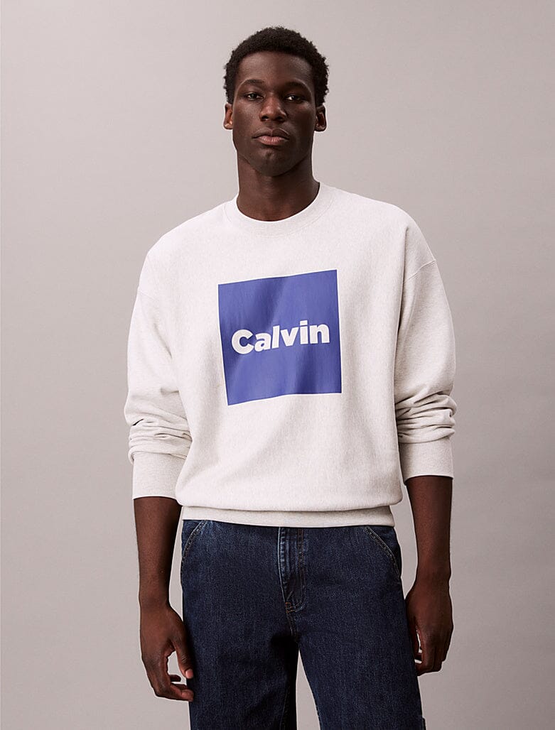 Calvin Klein Box Graphic Sweatshirt Grey - Subwear