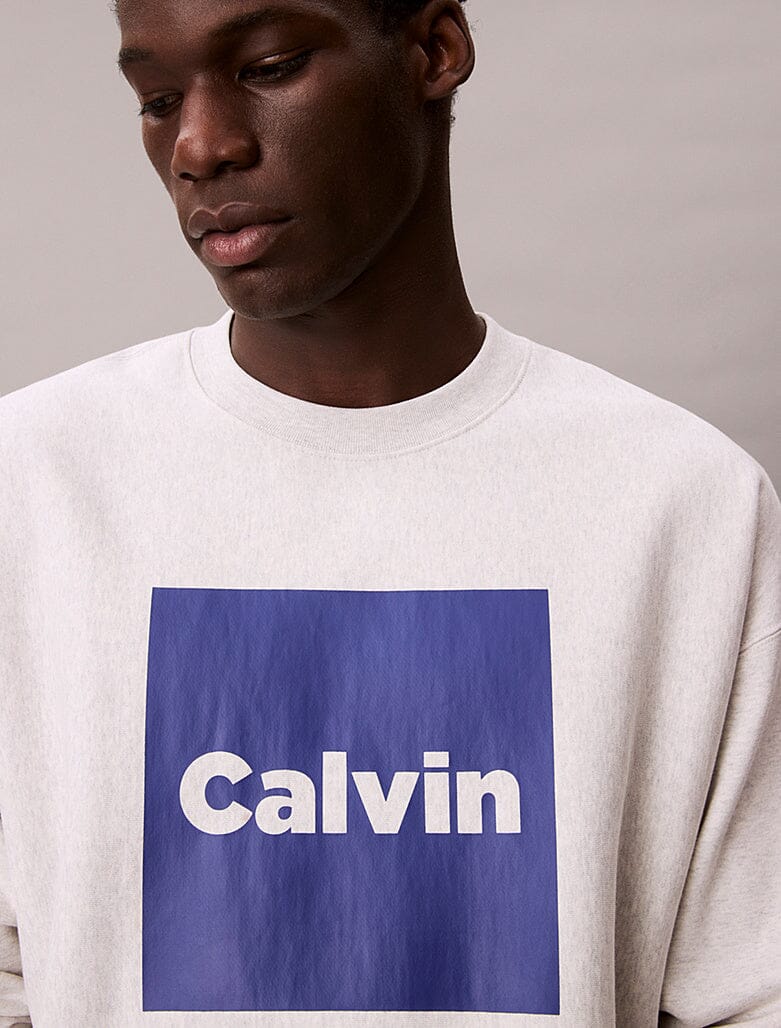 Calvin Klein Box Graphic Sweatshirt Grey - Subwear