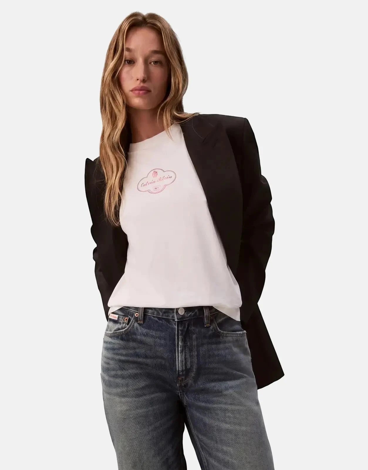 Calvin Klein Boxy Coctail Logo White T-Shirt - Subwear