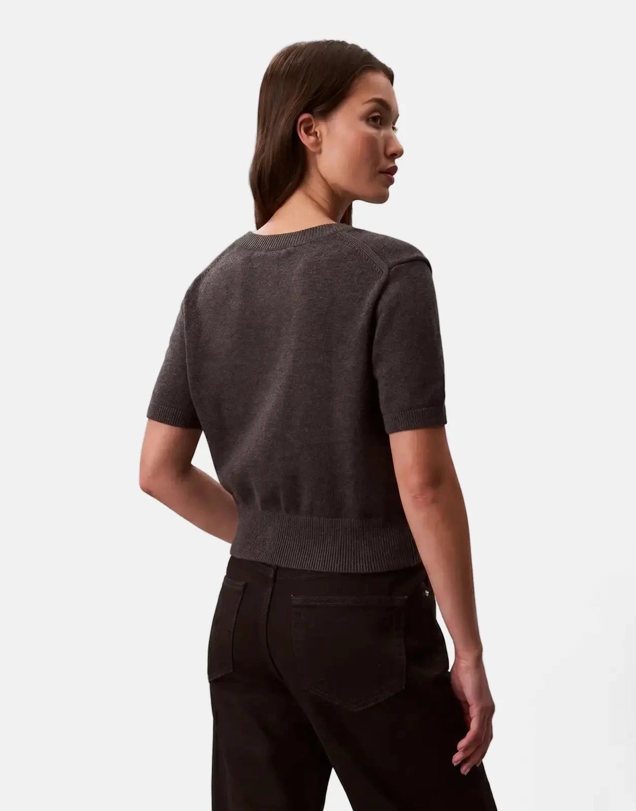 Calvin Klein Chunky Cotton Graphic Charcoal Vest - Subwear