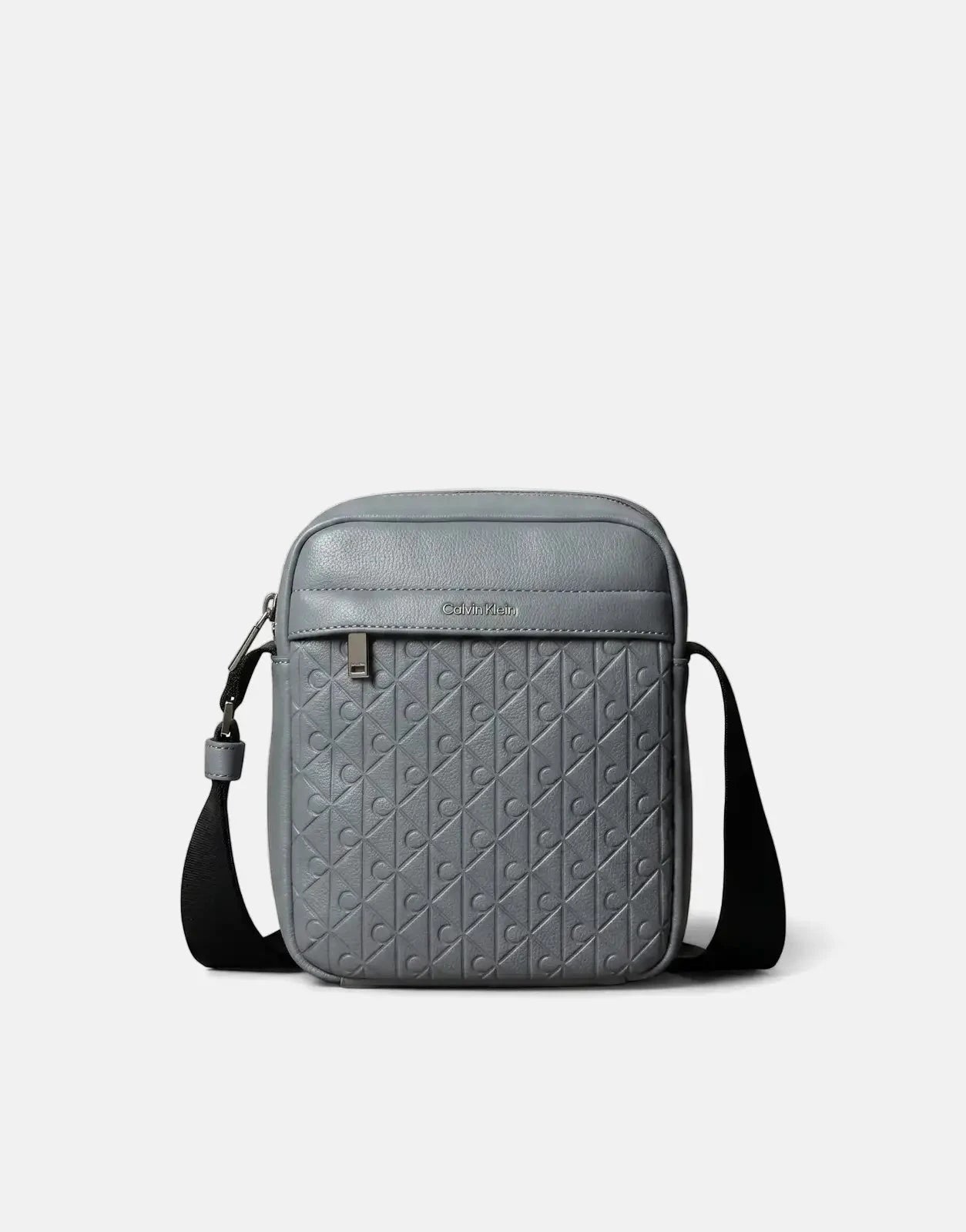 Calvin Klein Emblem AOP Emboss Grey Reporter Bag - Subwear
