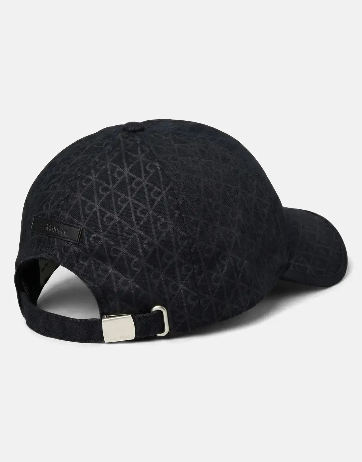 Calvin Klein Emblem Print Black Leather Patch Cap - Subwear
