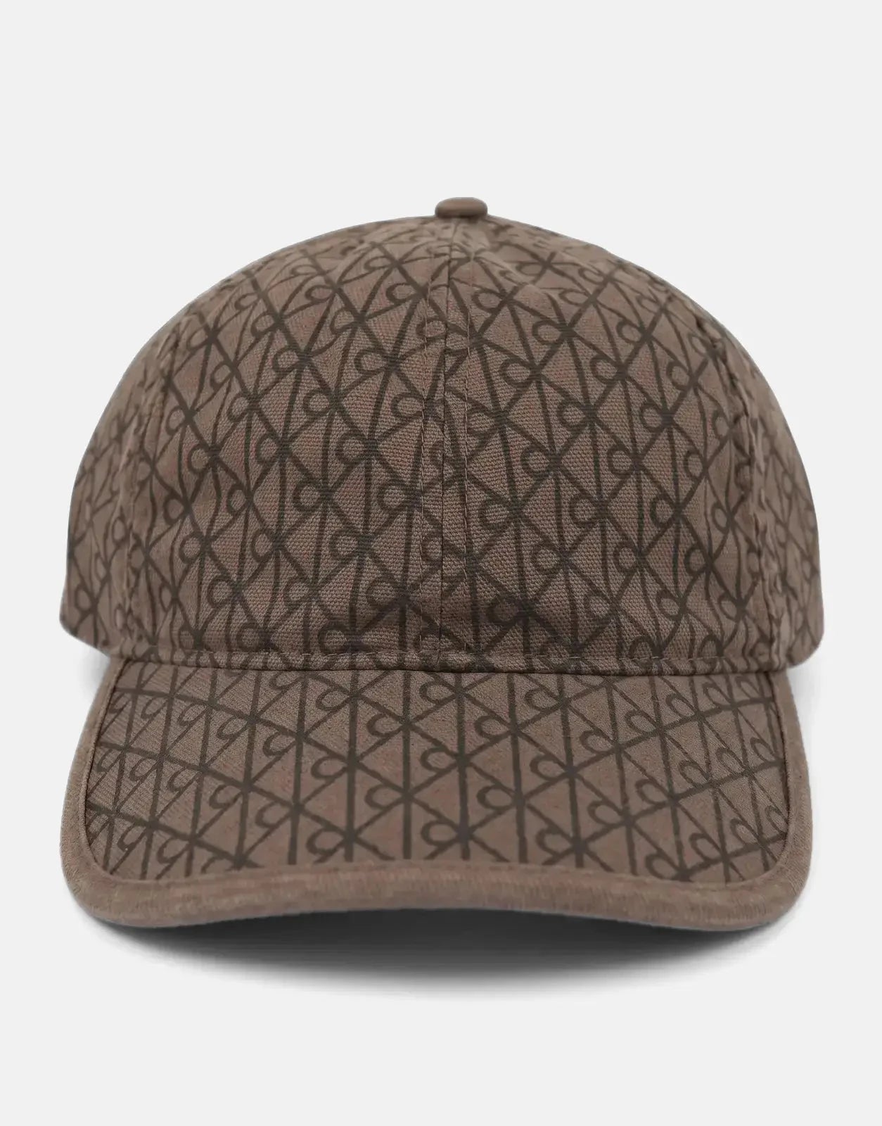 Calvin Klein Emblem Print Brown Leather Patch Cap - Subwear