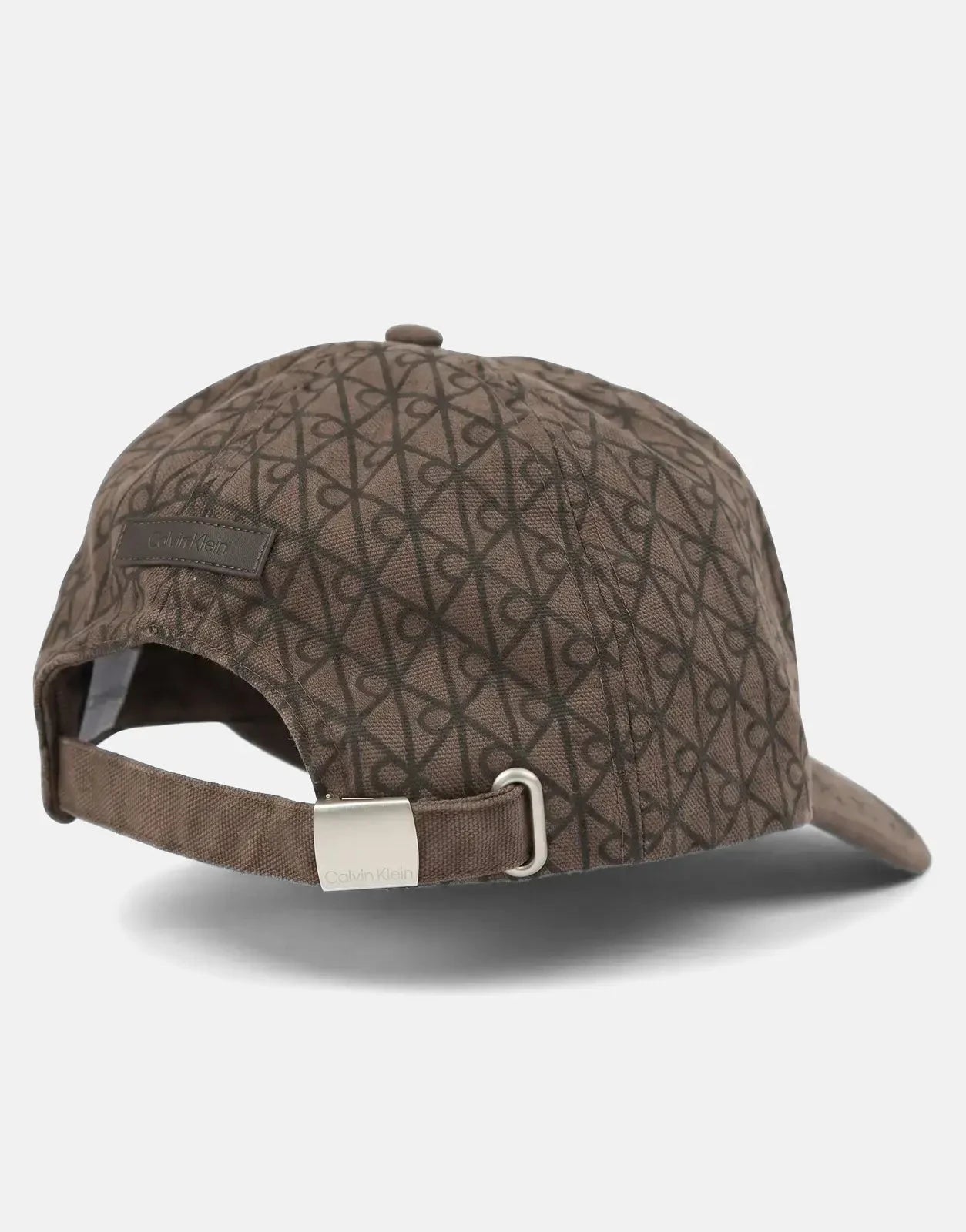 Calvin Klein Emblem Print Brown Leather Patch Cap - Subwear