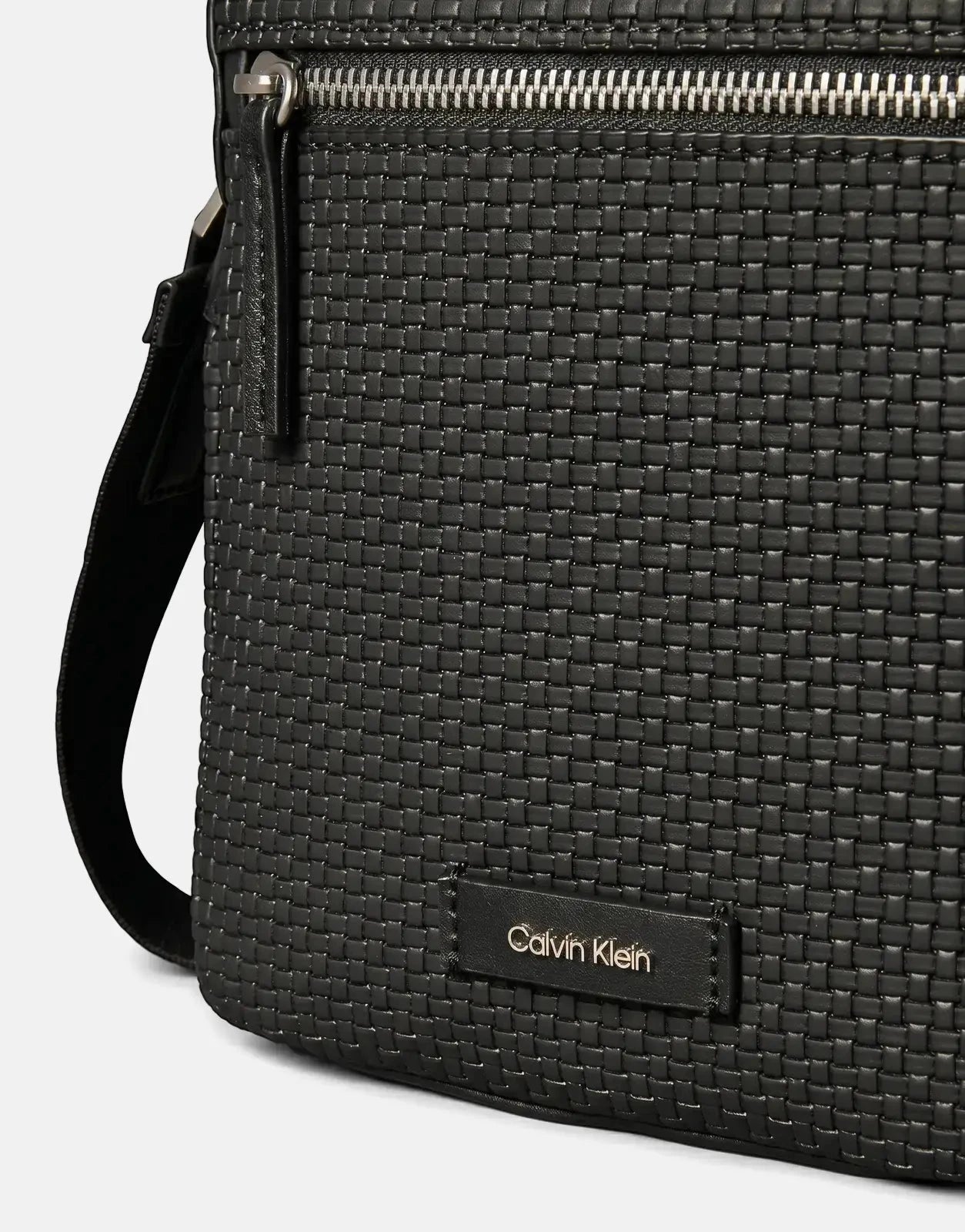 Calvin Klein Embossed Woven Black Reporter Bag - Subwear