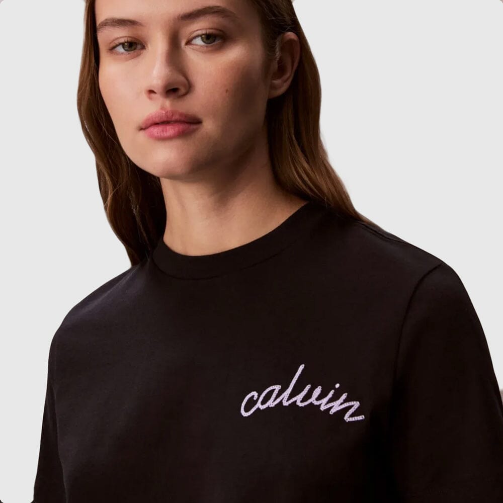 Calvin Klein Line Emb T-Shirt Blk - Subwear