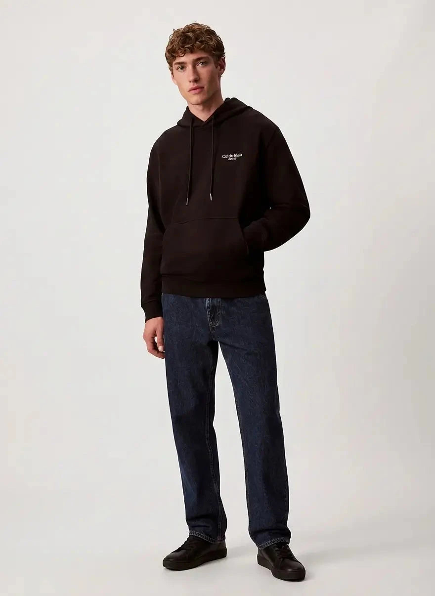 Calvin Klein Logo Back Print Black Hoodie - Subwear