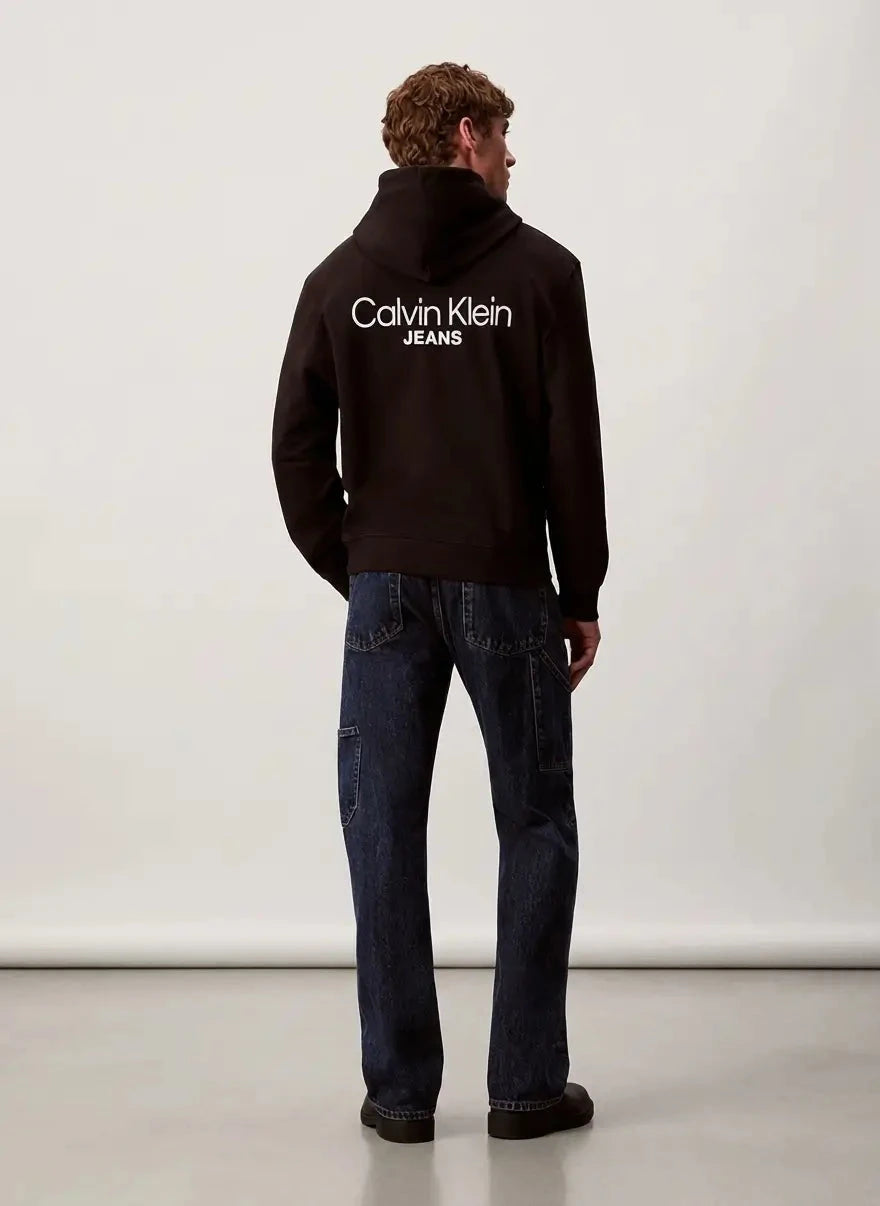 Calvin Klein Logo Back Print Black Hoodie - Subwear