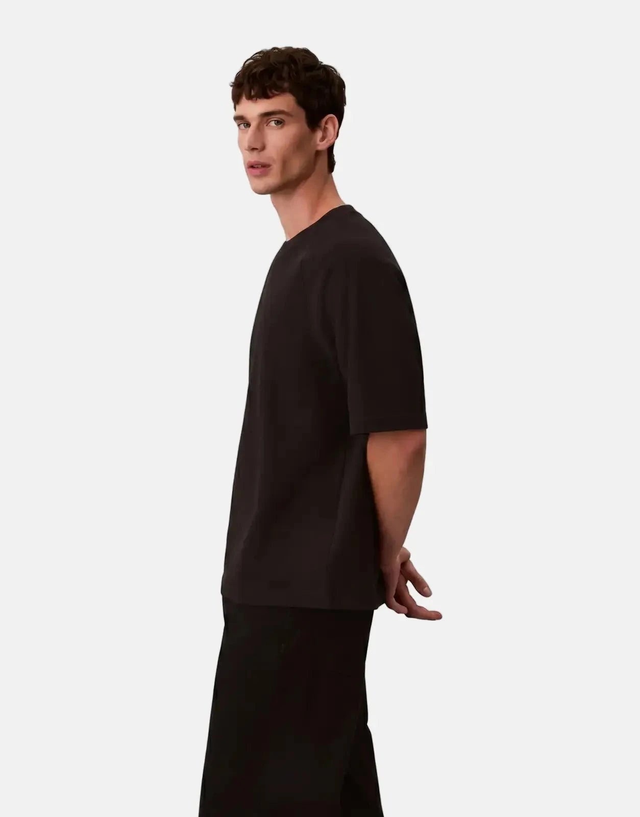 Calvin Klein Cozy Flatback Rib Relaxed Black T-Shirt - Subwear