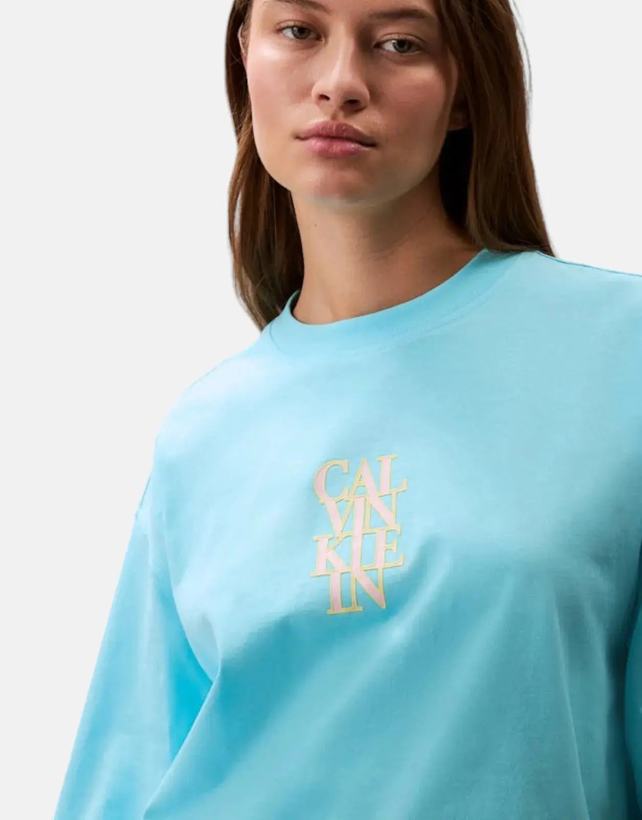 Calvin Klein Oversize Bold Logo Blue T-Shirt - Subwear
